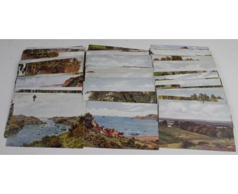 A R Quinton art drawn postcards, wide range across the UK  (approx 80)