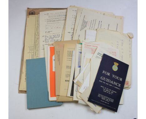 W.R.N.S woman's post war service documents letters etc large amount to 111594 K M Madeley enlisted November 1953 to November 