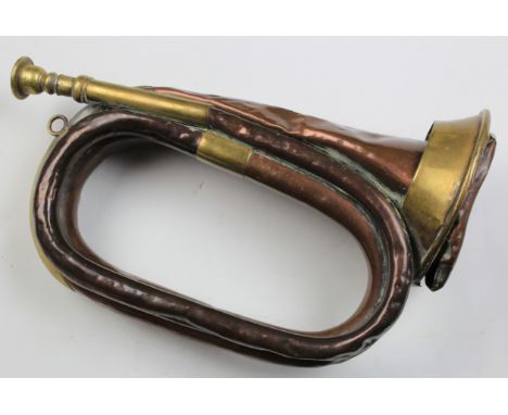 WW1 1917 dated bugle in battered excavated condition reputed to have been found on the Ypres battlefield  