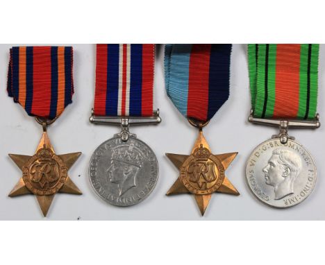 Group WW2 officers 1939-45 Star Burma Star Defence and War medals in named box with mid oak leafs documents relating to him b