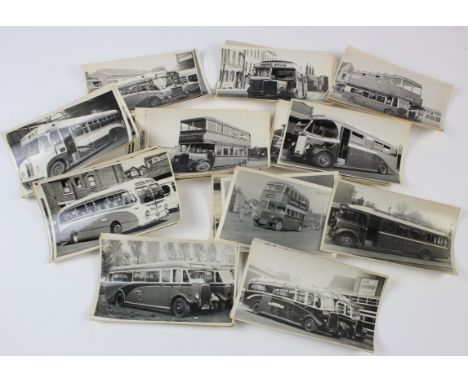 Transport, tin containing original good selection of single & double decker buses, coaches, etc mainly Midlands are, plain ba