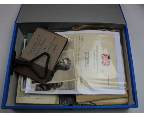Group consisting of 1939-45 Star, F&G Star, Defence and War medals with good selection of photos documents to 14960730 W/Sgt 