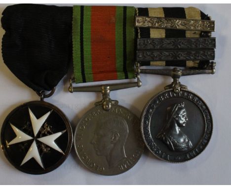 St Johns group - Order of St John Serving Brother (4th type) reverse engraved (Presented to Amb Officer C T Farrant on 26th J