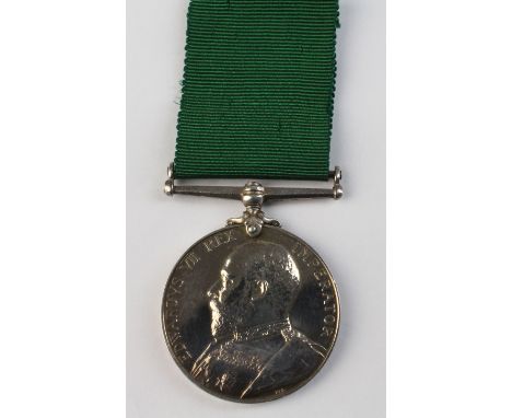 Volunteer Force LSGC Medal EDVII, impressed to 4067 Pte G J Simpkin 3rd V.B.Suffolk R.   EF