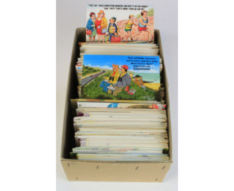 Comic, shoebox housing vintage & modern assortment, some duplication       (approx 650 cards)