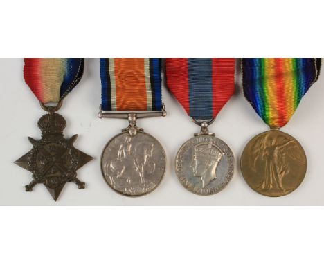 1914 Star Trio to 8404 Pte W J Pursor Worc R (pair named 8404 Pte W J Purser Worc R), KGVI Imperial Service Medal to William 