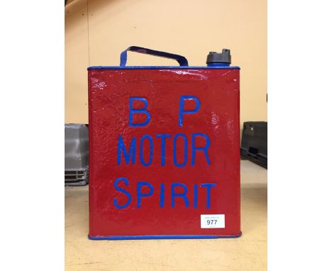 A VINTAGE BP MOTOR SPIRIT PETROL CAN 