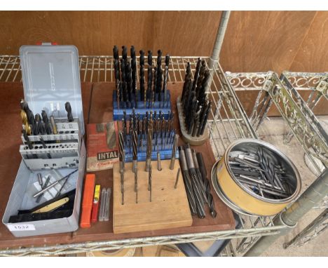 AN ASSORTMENT OF ENGINEERS DRILL BITS AND REEMER BITS ETC 