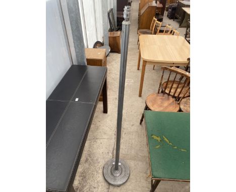 A CHROME STANDARD LAMP 