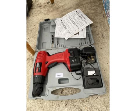 A POWER DEVIL BATTERY DRILL WITH BATTERY CHARGER 