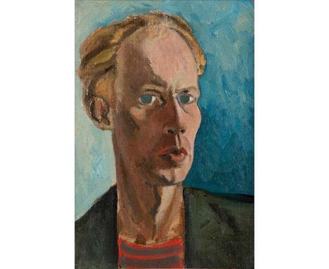 § John Melville (British 1902-1986)  Self-portrait signed and inscribed by artist's daughter (to reverse), oil on canvas laid