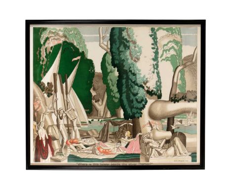 § Jean Dupas (French 1882-1964) Where is the Bower Beside the Silver Thames?, 1930 lithograph, condition A, backed on linen(1