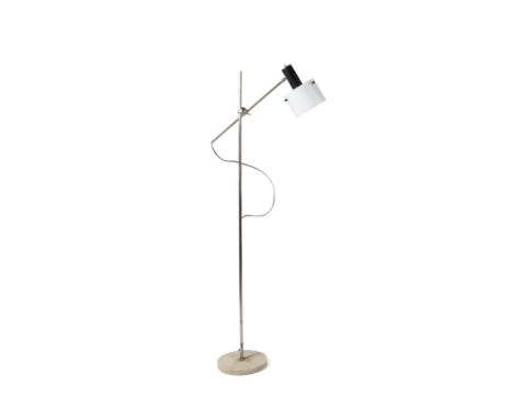 Gino Sarfatti (Italian 1912-1985) (attributed to) for Arteluce Floor Lamp model 1083, aluminium, chrome, marble and perspex(1