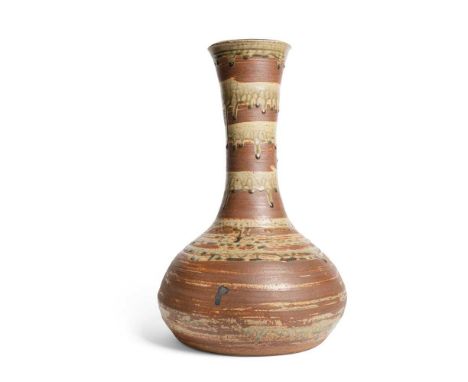 § Janet Leach (American 1918-1997) at Leach Pottery Vase impressed artist's and pottery seals, dripped ash glaze(51cm high (2