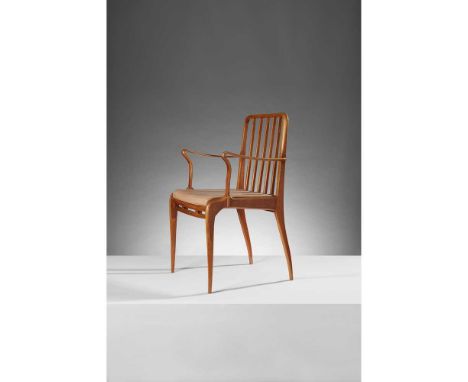 Sir Basil Spence O.M. O.B.E. R.A. (British 1907-1976) for H. Morris &amp; Co. Allegro armchair, laminated wood and leather up