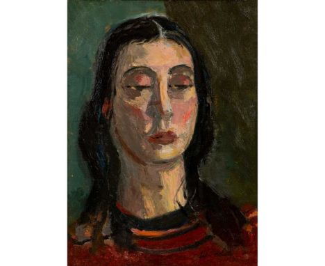 § John Melville (British 1902-1986) Portrait of Betty, 1936 signed and dated (lower right and to reverse), oil on canvas(39cm