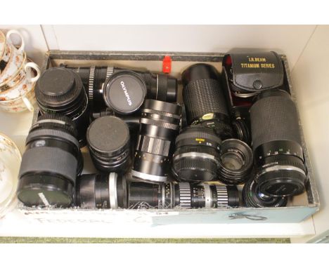 Collection of assorted Camera Lenses inc. Olympus, Miranda, Itorex etc 