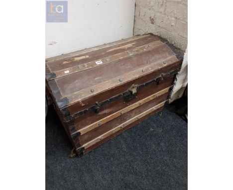 LARGE ANTIQUE DOME TRUNK 