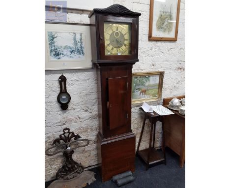 BRASS DIAL LONG CASE CLOCK&nbsp;ALEX GORDON DUBLIN