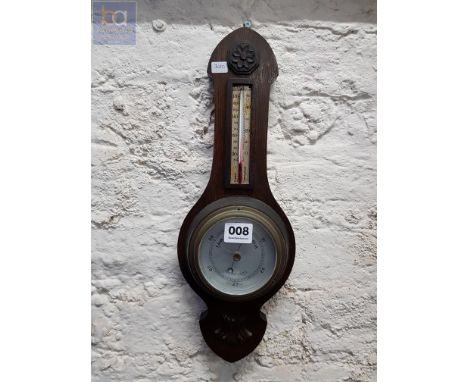 SMALL ANTIQUE BANJO BAROMETER 