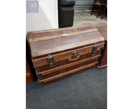 LARGE ANTIQUE DOME TRUNK 