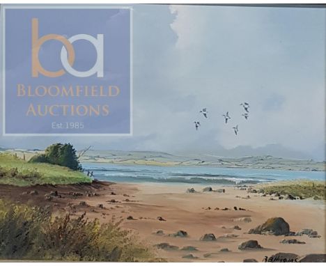 R B HIGGINS - OIL ON BOARD- LANDSCAPE 9.5" X 7.5" 