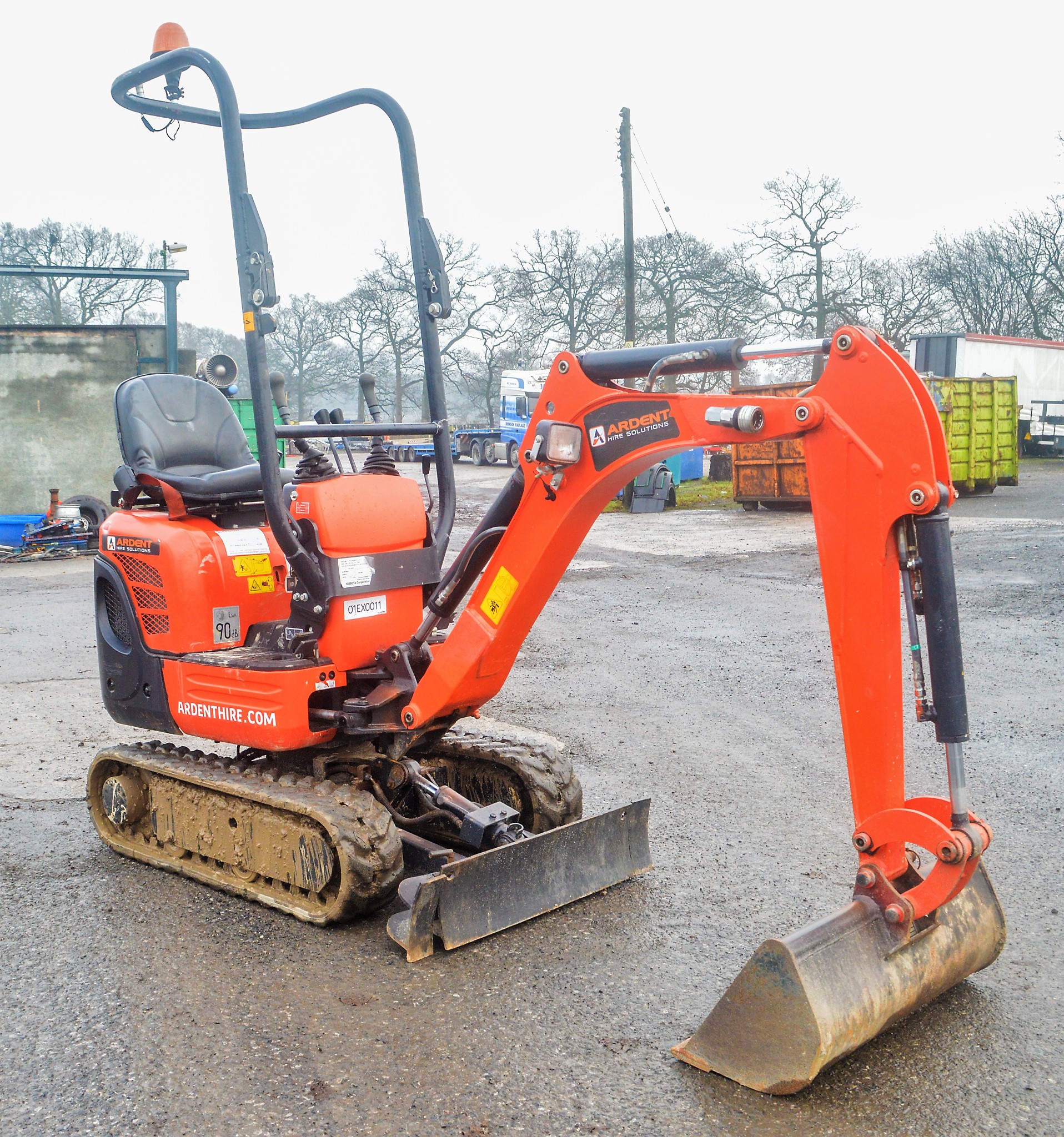 Kubota KX008 0.75 tonne rubber tracked micro excavator Year 2017 S/N