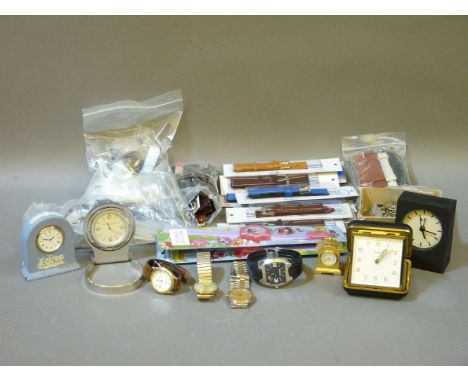 A gentleman's bi-colour Tissot Seastar quartz bracelet watch, a Rotary watch, assorted watches, watch cases, a large quantity