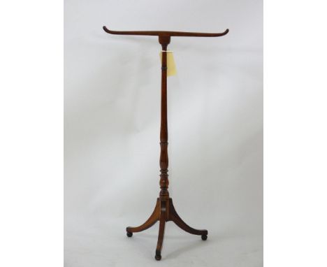 A mahogany coat stand, on a tripod base, 112cm high