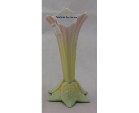 A Royal Worcester leaf moulded specimen vase, shape 365