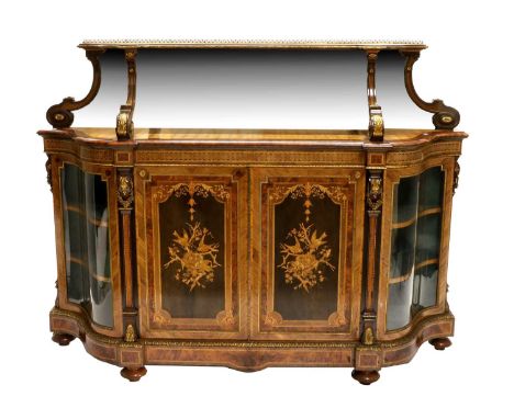 Gillow & Co: An Exhibition Quality Victorian Specimen Wood, Marquetry, Parquetry and Gilt Metal-Mounted Side Cabinet, 3rd qua