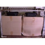 48x Transworld Black Weaved Baskets