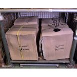 96x Black Metal Food Baskets