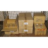 144x Glass jam jars, 144x glass jam jar lids