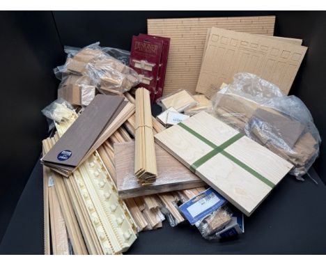 Dolls House Wooden Building Supplies (12000g)Ply - Various4 x Walnut 2.5mm x 100mm x 300mm9 x Basswood 1.5mm x 10mm x 300mm1 