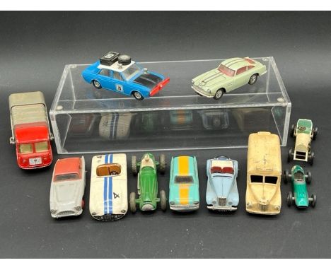 Corgi Hillman Hunter and Aston Martin DB4 with Six Dinky and Three Lesney die-cast vehicles(1000g)Corgi Toys 302 Hillman Hunt