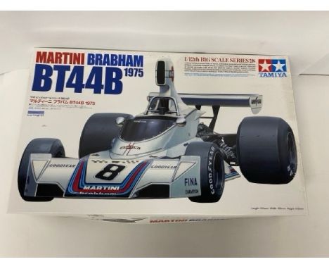 Tamiya - Martini Brabham BT44B - 1/12 Scale. (1000g) (1). Unbuilt, box shows slight sign of being stored. Box Dimensions - 48
