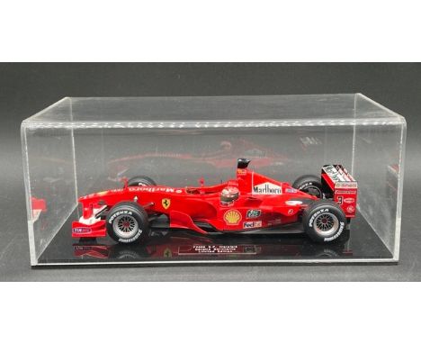A Cavallo Scrimante Limited Edition 1:18 scale model of Ferrari F2000 GP MaleisiÃ« (1200g) Fine detail model mounted and with