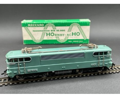HOrnby-acHO 638 Bo-Bo 16.000 SNCF locomotive, Tested Runner w/Light(500g)Meccano HOrnby AcHORunning No. BB 16009With instruct