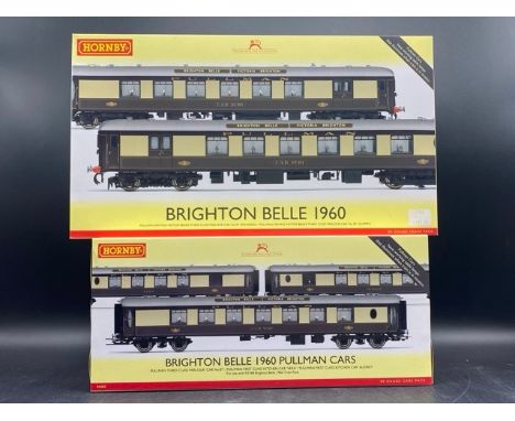 Hornby R3184 1960 Brighton Belle Pullman 2-Car EMU in Umber and cream livery with additional coach pack R4582(1500g)Hornby R4