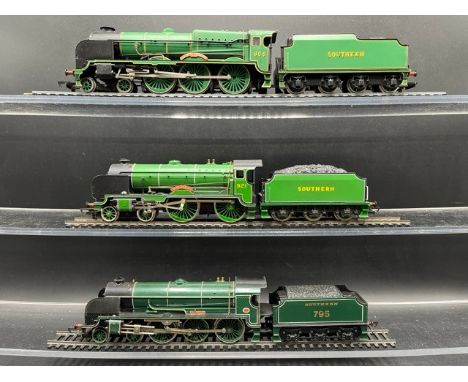 Three Southern OO gauge Steam Locomotives, each Tested Runner(1400g)Bachmann Branchline 31-401 Lord Nelson Class 4-6-0 864 'S