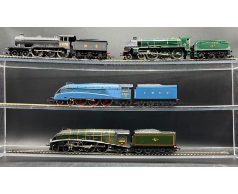 Four OO gauge Steam Locomotives, each Tested as Non Runner(1800g)Hornby Class A4 4-6-2 4901 "Capercaillie" in LNER garter blu