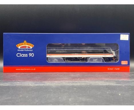 Bachmann Branchline 32-610 Class 90 90005 "Financial Times" in Intercity Swallow livery (800g) Boxed and appears to be undist