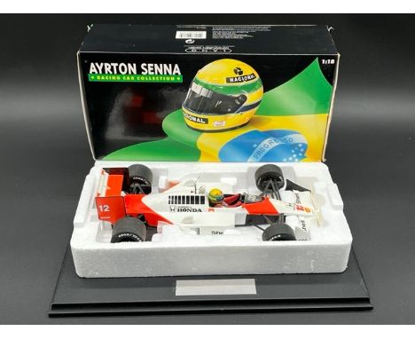 LANG McLaren MP 4/4 Ayrton Senna 1/18 scale in box with display stand (1100g) "First Championship" Ayron Senna's Honda McLare