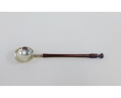 Isle of Mull Silver company miniature ladle with turned wooden handle 15cm long  