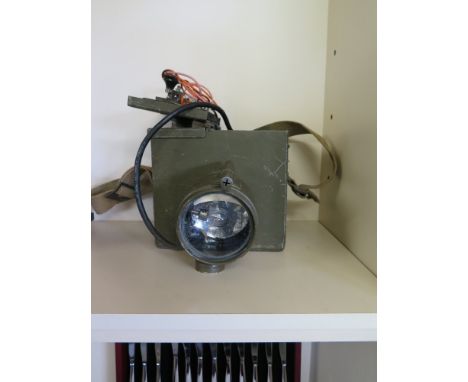 A Stromberg Carlson short range lamp signalling daylight projector MKII serial no. 22754 dated 1942 - in a carry case with we