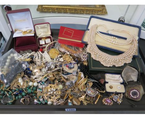 A large assortment of vintage and costume jewellery - Including some watches