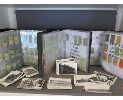 A collection of Railway ticket stubs - in three albums and a collection of Railway photographs