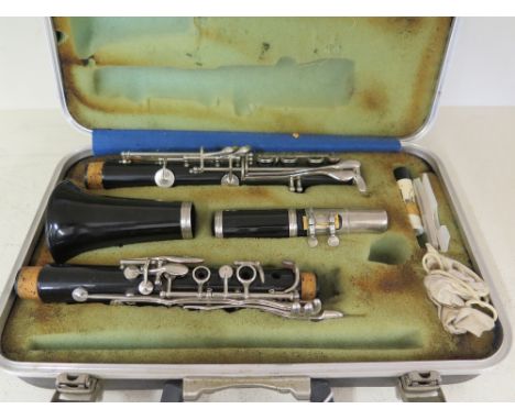 A cased clarinet by Boosey and Hawkes four piece