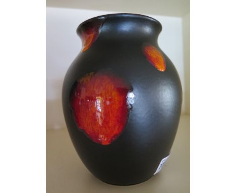 A Poole pottery classic vase Galaxy 1999 design by Janice Tchalenko & Anita Harris, decorated by Maxime Clarke - brown backgr